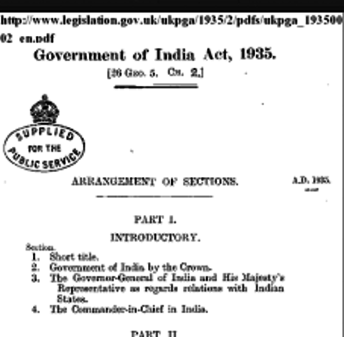 The Goverment India Act