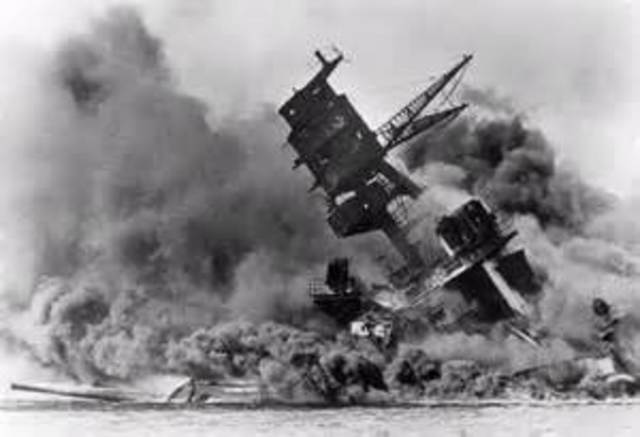 Japanese bomb Pearl Harbor, Hawaii; also attack the Philippines, Wake Island, Guam, Malaya, Thailand, Shanghai and Midway