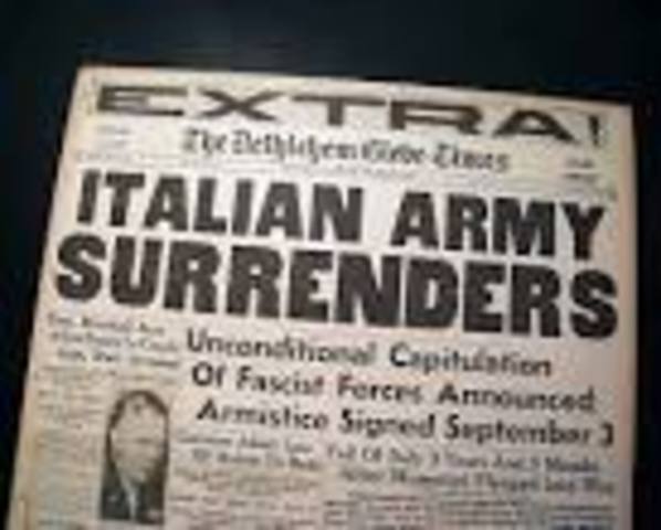 Italy surrenders to the Allies