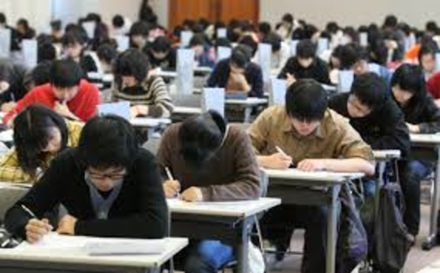 Take a University Entrance examination in South Korea