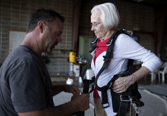 Sky dive for 90th birthday