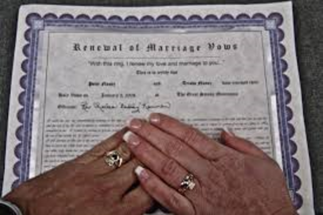 Husband and I renew wedding vovs