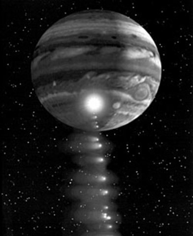 Comet Shoemaker-Levy 9 collides with Jupiter