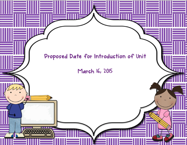 Proposed Date for Introduction