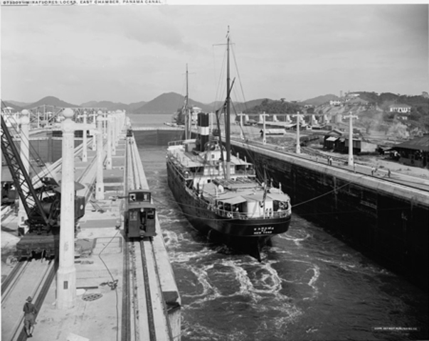 US Presidential Proclomation declares the Panama Canal officially open (Act of 1912)