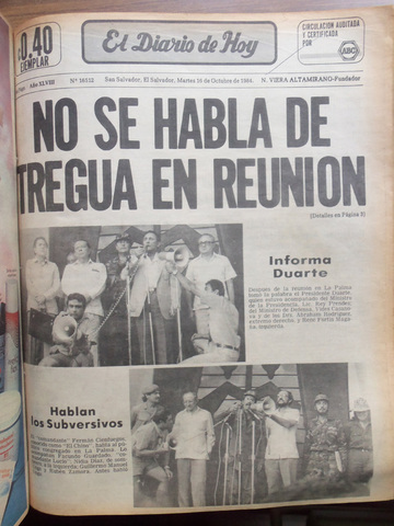 En 1984 inician las primeras negociaciones entre el gobierno y la guerrilla