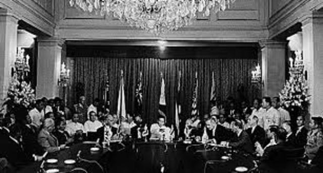 Southeast Asia Treaty Organization (SEATO) formed.