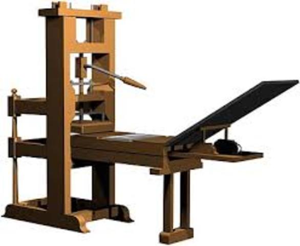 First wooden printing press