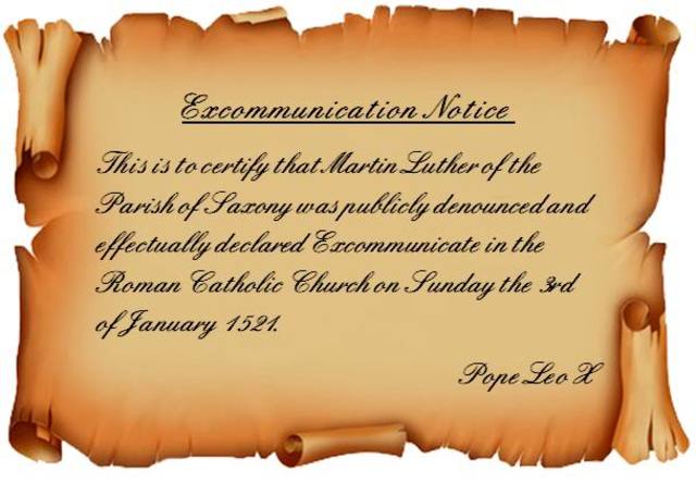 martin luther gets excomunicated