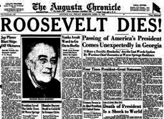 Death of Roosevelt