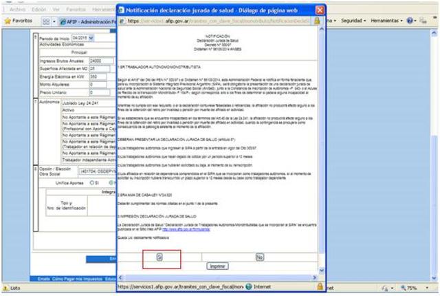 Confirmar DDJJ ANSES