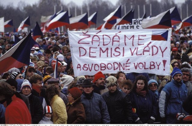The Velvet Revolution in Prague