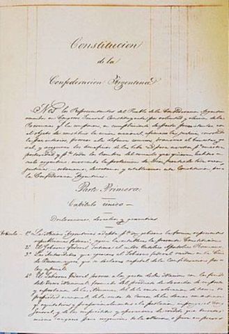 Constitución argentina de 1853