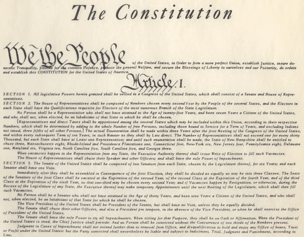 The Constitution of the United States of America is signed