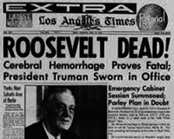 Death of Roosevelt