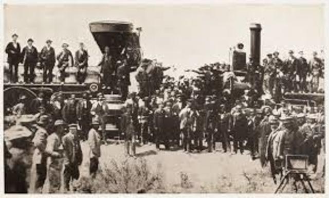 Completion of first transcontinental railroad.