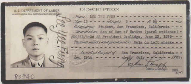 Exemple of the confinement of a Chinese-American : Don Lee