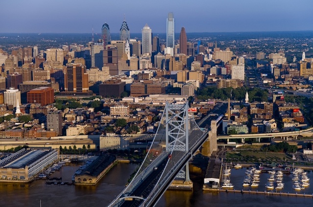 Driving through the city