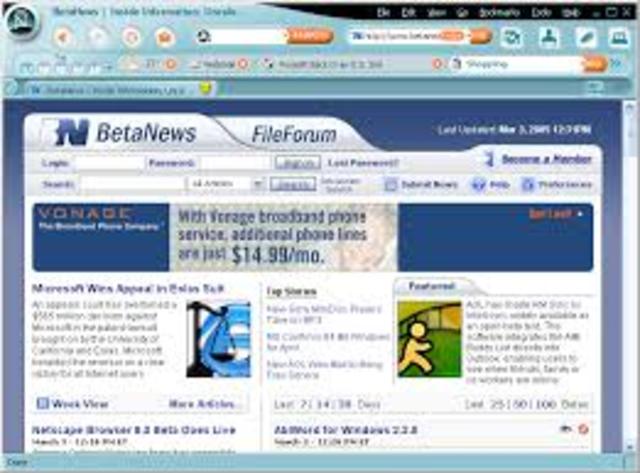 Se presenta el navegador de Web Netscape Navigator