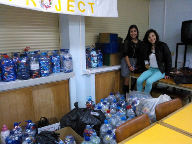 Collecting the bottle screw caps