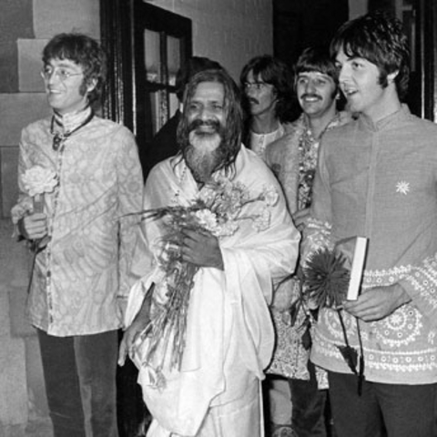 McCartney, Asher, and the Starrs fly from London to Rishikesh.