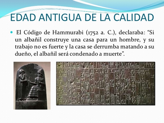 La calidad desde Antes de cristo hasta el siglo XII