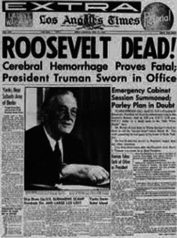 Death of Roosevelt