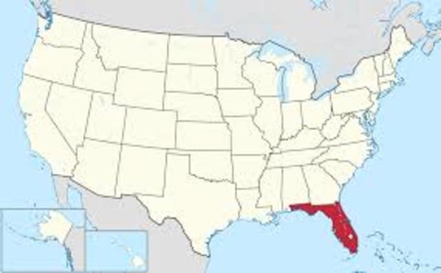 Florida becomes a U.S. state