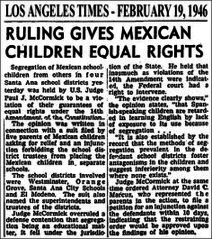 Supreme court rules against school segragation