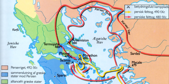 490-449 f.Kr.: Perserkrigene