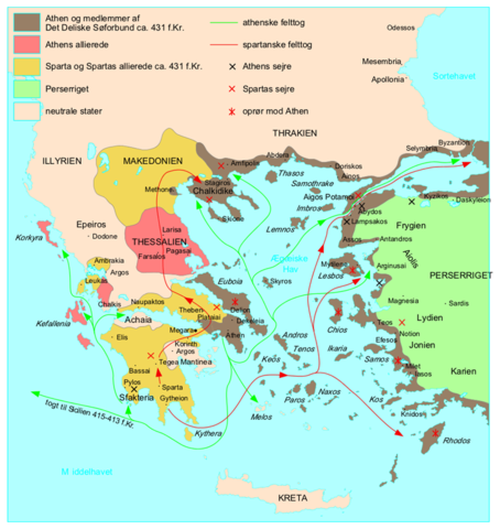 431-404 f.Kr.: Den Peloponnesiske Krig