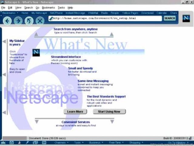 se presenta el navegador web netscape navigator