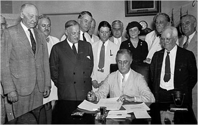 FDR Signs Legislation