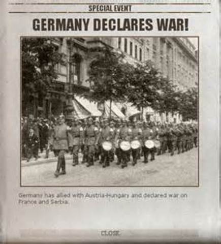 germany declared war on Russia