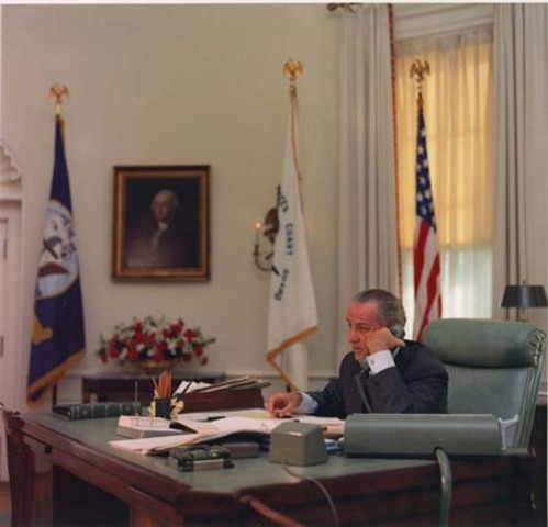 President Lyndon B. Johnson delivers the State Union Adress