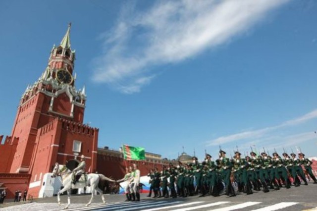 Parade in honor of the 65th anniversary of the victory