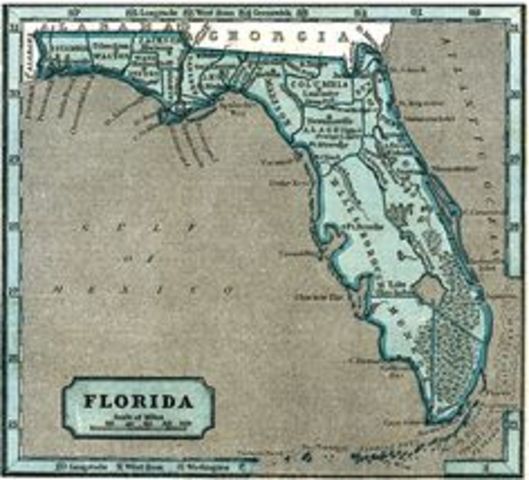 Florida becomes a U.S State