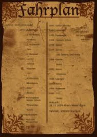 Mate helps Maria Theresa make a schedule.