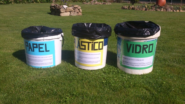 Delivery of the recycle bins to the first voluntary family