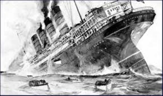 Sinking of British liner Lusitania