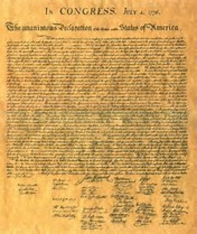 Declaration of Independence created/signed