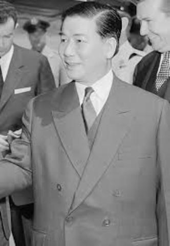 Diem took control of the south vietnamese government with U.S. help.