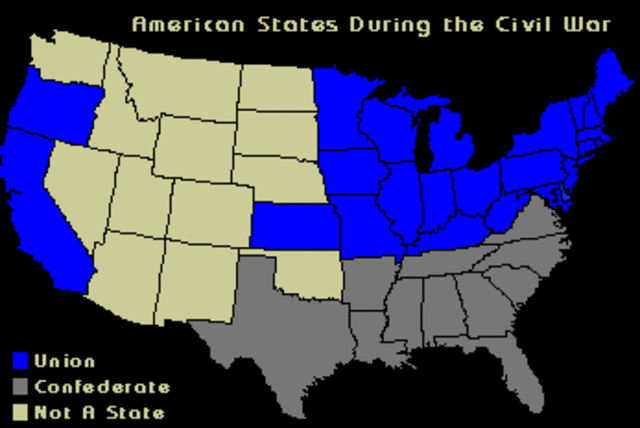 States in the Union and Confederacy.
