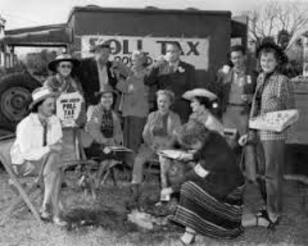 Poll Tax Outlawed in Federal Elections