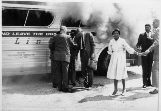 Freedom Riders Attacked - Bus Segregation Laws