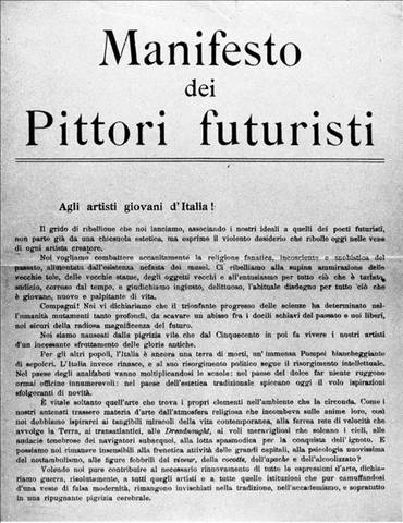 Manifesto dei pittori futuristi - Futuristisch manifest