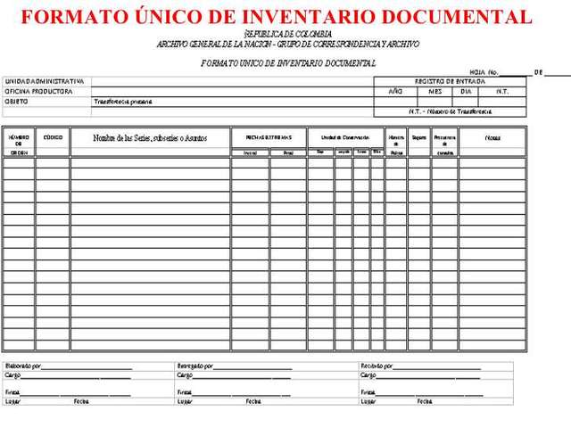 inventario de documentos