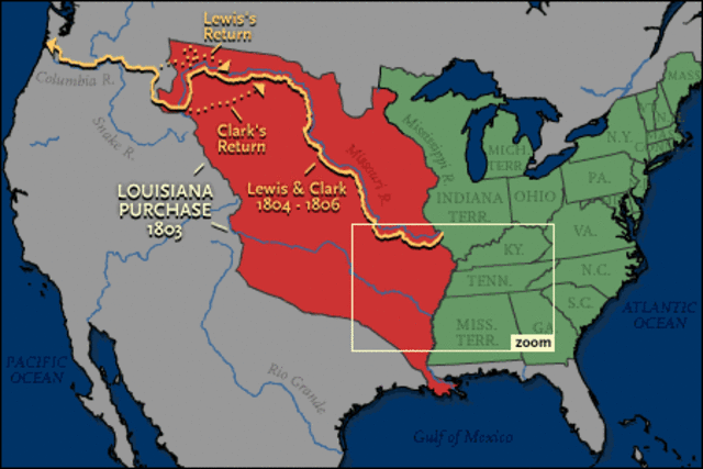 The Louisiana Territory was purchaced from France.