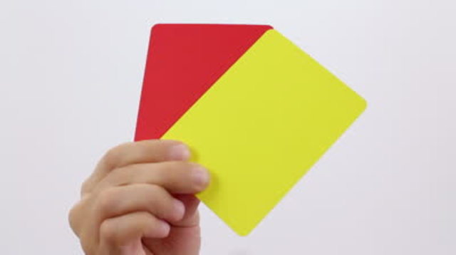 red and yellow card