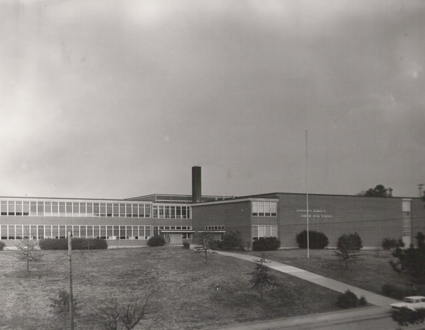 The Daniels Five Arrive. First Raleigh middle school to be integrated.